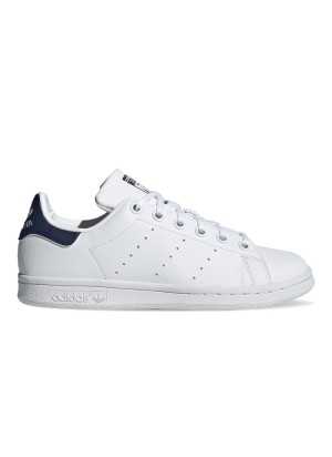 Scarpe Adidas Stan Smith J Bianco E Blu Navy H68621